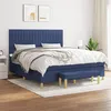 Image de vidaXL Boxspring met matras stof blauw 180x200 cm3137339