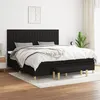 Image de vidaXL Boxspring met matras stof zwart 200x200 cm3137343