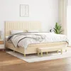 Image de vidaXL Boxspring met matras stof cràmekleurig 200x200 cm3137346