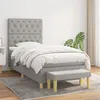 Image de vidaXL Boxspring met matras stof lichtgrijs 80x200 cm3137349