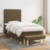 Image de vidaXL Boxspring met matras stof donkerbruin 80x200 cm3137352