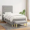 Image de vidaXL Boxspring met matras stof lichtgrijs 100x200 cm3137373