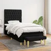 Image de vidaXL Boxspring met matras stof zwart 100x200 cm3137375