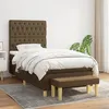 Image de vidaXL Boxspring met matras stof donkerbruin 100x200 cm3137376