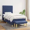 Image de vidaXL Boxspring met matras stof blauw 100x200 cm3137379