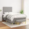 Image de vidaXL Boxspring met matras stof lichtgrijs 120x200 cm3137381