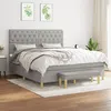 Image de vidaXL Boxspring met matras stof lichtgrijs 160x200 cm3137405