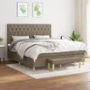 Image de vidaXL Boxspring met matras stof taupe 160x200 cm3137409
