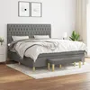Image de vidaXL Boxspring met matras stof donkergrijs 180x200 cm3137414