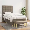 Image de vidaXL Boxspring met matras stof taupe 90x190 cm3137441