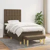 Image de vidaXL Boxspring met matras stof donkerbruin 100x200 cm3137456