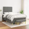 Image de vidaXL Boxspring met matras stof donkergrijs 120x200 cm3137462