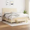 Image de vidaXL Boxspring met matras stof cràmekleurig 160x200 cm3137490