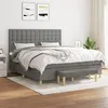 Image de vidaXL Boxspring met matras stof donkergrijs 180x200 cm3137494
