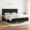 Image de vidaXL Boxspring met matras stof zwart 200x200 cm3137503