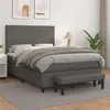 Image de vidaXL Boxspring met matras kunstleer grijs 140x200 cm3137549