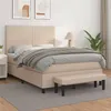 Image de vidaXL Boxspring met matras kunstleer cappuccinokleurig 140x200 cm3137550