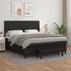Image de vidaXL Boxspring met matras kunstleer zwart 160x200 cm3137551