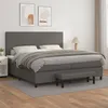 Image de vidaXL Boxspring met matras kunstleer grijs 200x200 cm3137567