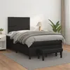 Image de vidaXL Boxspring met matras kunstleer zwart 120x200 cm 3137593