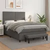 Image de vidaXL Boxspring met matras kunstleer grijs 140x200 cm3137609