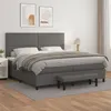 Image de vidaXL Boxspring met matras kunstleer grijs 200x200 cm3137627