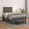 Image de vidaXL Boxspring met matras kunstleer grijs 120x200 cm3137657