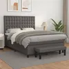 Image de vidaXL Boxspring met matras kunstleer grijs 140x200 cm3137669