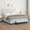 Image de vidaXL Boxspring met matras kunstleer wit 160x200 cm3137672