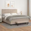 Image de vidaXL Boxspring met matras kunstleer cappuccinokleurig 180x200 cm3137682