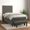 Image de vidaXL Boxspring met matras fluweel donkergrijs 90x200 cm3137702