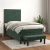 Image de vidaXL Boxspring met matras fluweel donkergroen 90x200 cm3137704