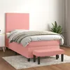 Image de vidaXL Boxspring met matras fluweel roze 100x200 cm3137712