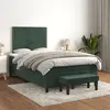 Image de vidaXL Boxspring met matras fluweel donkergroen 120x200 cm3137776