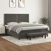 Image de vidaXL Boxspring met matras fluweel donkergrijs 160x200 cm3137792