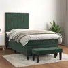 Image de vidaXL Boxspring met matras fluweel donkergroen 80x200 cm3137812