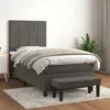 Image de vidaXL Boxspring met matras fluweel donkergrijs 90x190 cm3137816