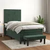 Image de vidaXL Boxspring met matras fluweel donkergroen 90x190 cm3137818