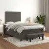Image de vidaXL Boxspring met matras fluweel donkergrijs 120x200 cm3137894