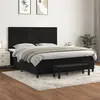 Image de vidaXL Boxspring met matras fluweel zwart 160x200 cm3137913