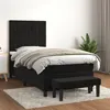 Image de vidaXL Boxspring met matras fluweel zwart 80x200 cm3137931