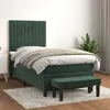 Image de vidaXL Boxspring met matras fluweel donkergroen 90x190 cm3137938