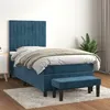 Image de vidaXL Boxspring met matras fluweel donkerblauw 90x200 cm3137945