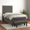 Image de vidaXL Boxspring met matras fluweel donkergrijs 100x200 cm3137948