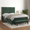 Image de vidaXL Boxspring met matras fluweel donkergroen 140x190 cm3137962