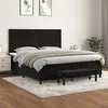 Image de vidaXL Boxspring met matras fluweel zwart 160x200 cm3137973