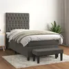 Image de vidaXL Boxspring met matras fluweel donkergrijs 100x200 cm3138008