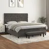 Image de vidaXL Boxspring met matras fluweel donkergrijs 180x200 cm3138038