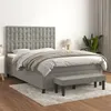 Image de vidaXL Boxspring met matras fluweel lichtgrijs 140x190 cm3138079