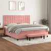 Image de vidaXL Boxspring met matras fluweel roze 200x200 cm3138108